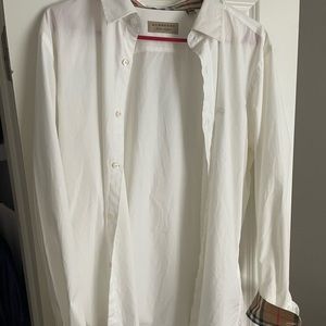Mens white Burberry shirt